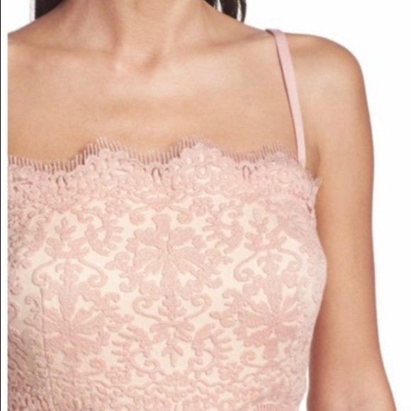 Tadashi Shoji PIN-TUCK and LACE JERSEY GOWN WITH REMOVABLE STRAPS SIZE XS - Picture 6 of 16